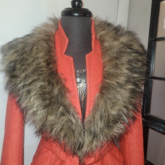 Anthropologie Plenty by Tracy Reece Montaigne coat with faux fur collar - Picture 11 of 16